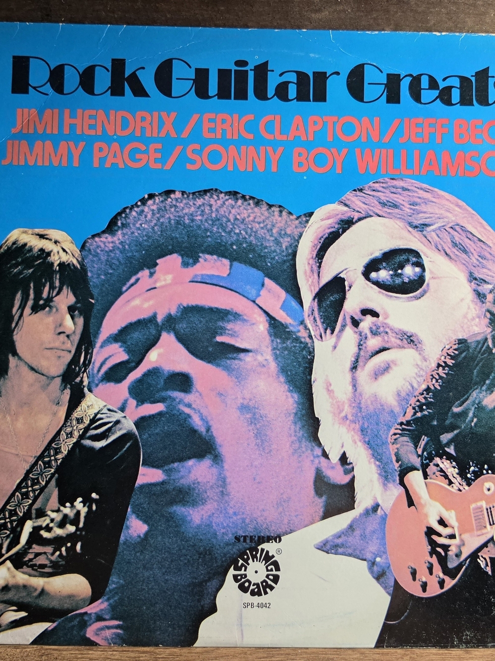 Rock Guitar Greats Jimi Hendrix/Eric Clapton/Jeff Beck,Jimmy Page,Vintage LP